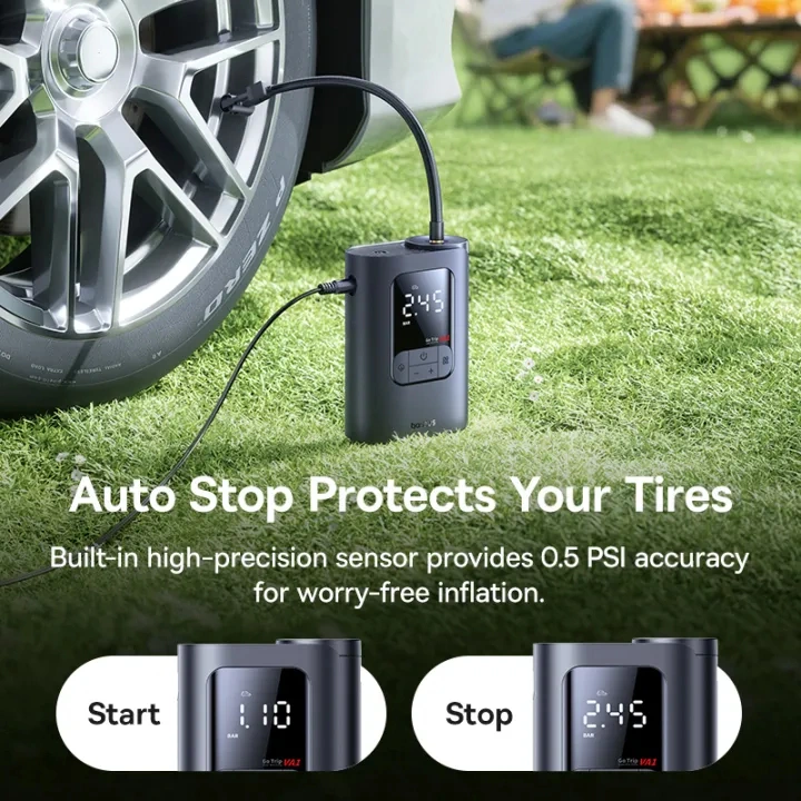 Baseus GoTrip VA1 Max Super Mini Cordless Inflator 22-Cylinder – Cosmic Black - Image 7
