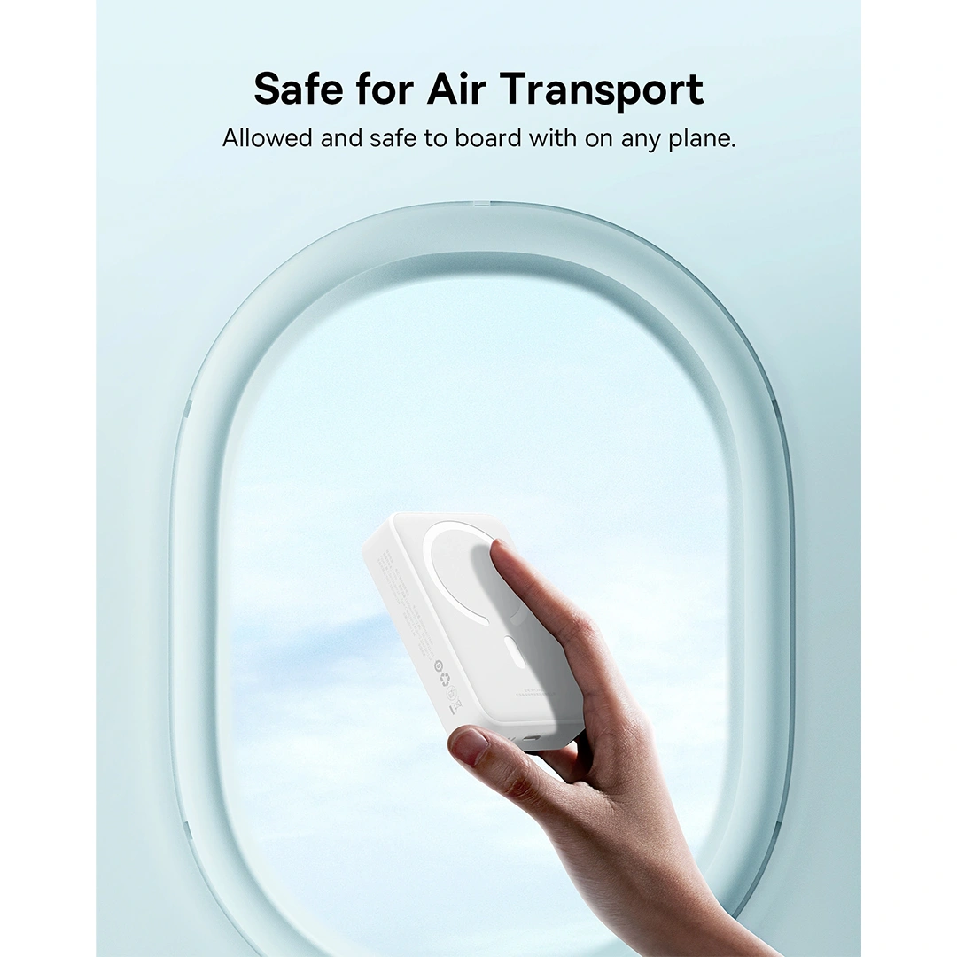 Baseus 20000mAh 20W EnerFill FM41 Mini Magnetic Power Bank Moon White - E0027U01 - 1 Year Warranty BC (8) | Baseus Colombo Baseus 20000mAh 20W EnerFill FM41 Mini Magnetic Power Bank Moon White - E0027U01 - 1 Year Warranty BC (8) | Baseus Colombo