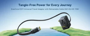 Baseus EnerCore 70W 6-in-1 Universal Travel Adapter - with Retractable Cable - CG11 - E0307E00 BANNER BASEUS COLOMBO_13 | Baseus Colombo